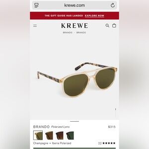 KREWE Brando Sunglasses in Champagne